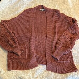 Mauve Madewell Bubble Sleeve Sweater